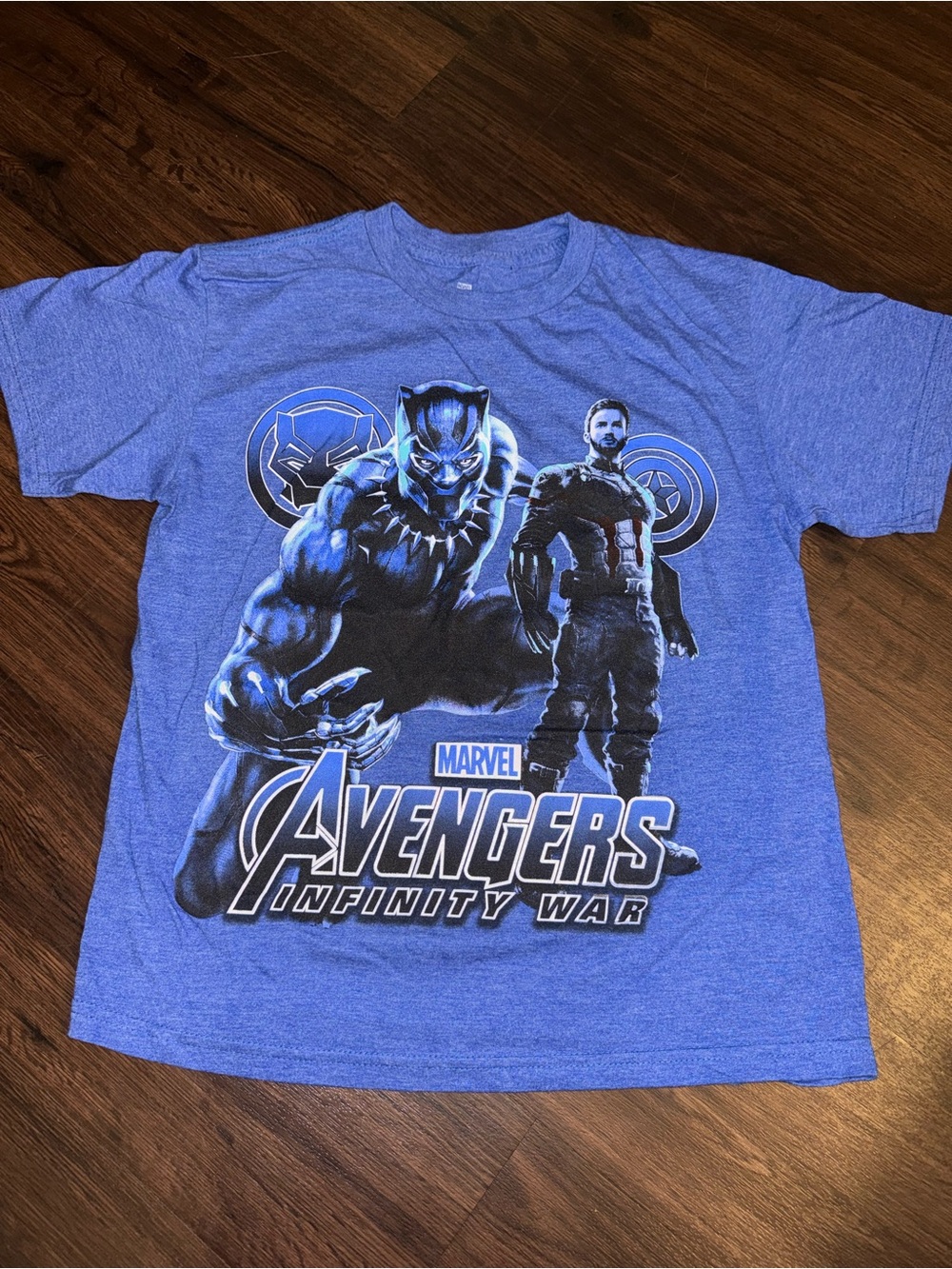 Marvel Avengers Infinity War Black Panther Captain America Youth Large 10/12 T